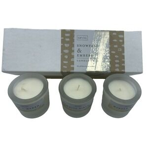 GP Co Snowfall & Embers‎ Candle Trio USA Made New In box
